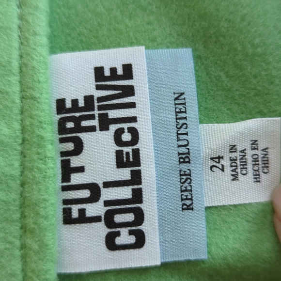 NWT Future Collective w/Reese Blutstein Double Pocket Mini Skirt 24 Green - Picture 2 of 15